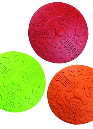 Flamingo frisbee фламінго фрісбі інтерактивна гумова іграшка для собак