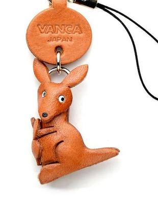 Vanca kangaroo кенгуру 3d брелок на мобильный, натуральная кожа