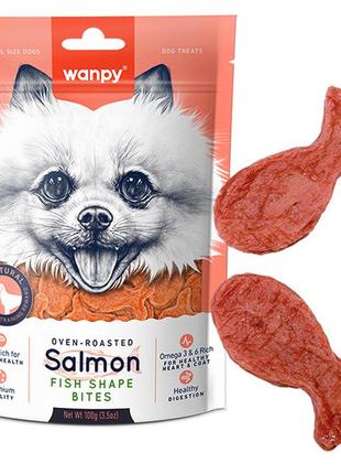 Wanpy salmon fish shape bites ванпі шматочки лосося рибки ласощі для собак