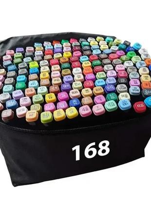 Набор скетч-маркеров 168 шт. для рисования двухсторонних touch | спиртовые маркеры для скетчинга shop
