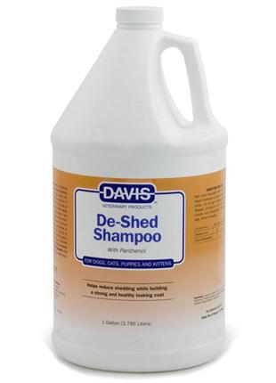 Davis de-shed shampoo девіс полегшення линьки шампунь для собак і котів, концентрат