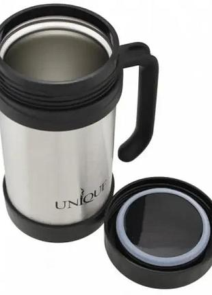 Термос помповий unique un-1034 0.50 л для харчової для їжі та рідини shop shop