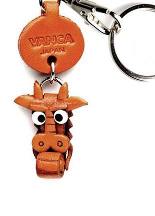 Vanca дракончик, 3d брелок на ключі, натур.шкіра, 2,5х2,5х1см.