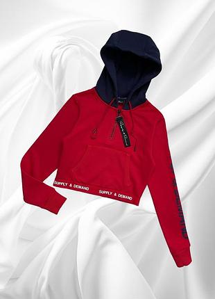 Короткая толстовка, худи, кофта supply&demand