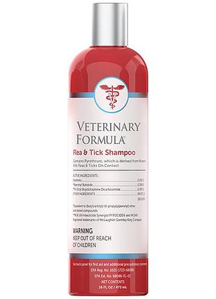 Veterinary formula advanced flea&tick shampoo ветеринарна формула шампунь від бліх і кліщів для собак і котів