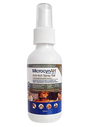 Microcyn anti-itch spray gel микроцин спрей-гель с диметиконом против зуда кожи для всех видов животных