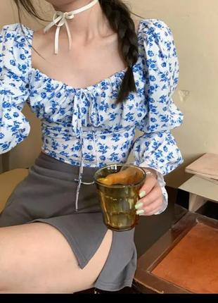 Блуза квітковий принт
