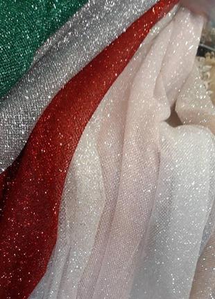 Серебряные перчатки, глиттерные перчатки