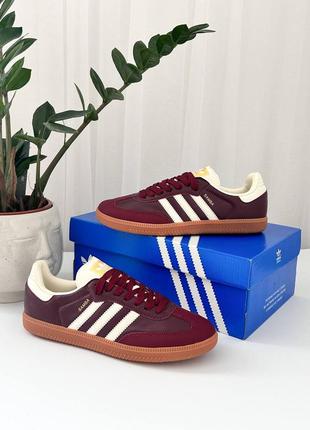 Женские кроссовки adidas wmns samba og'maroon'