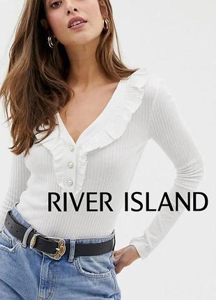River island трикотажний боді в рубчик