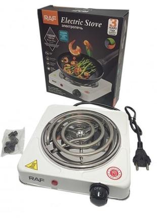 Электроплита настольная raf 8010b 1000w с поворотным переключателем и индикатором работы shop shop