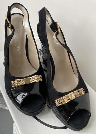 Кожаные босоножки женские kelton kristal nero