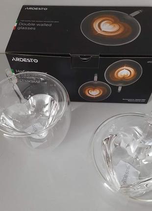 Набір чашок ardesto ардесто серце 300мл×2шт. подарунковий набір.6 фото