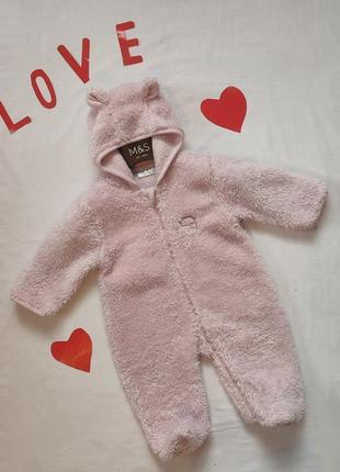Махровый комбинезон, человечек тедди ergee 0-6 месяцев