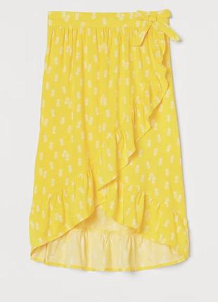 Юбка желтая 9-10 р h&amp;m вискоза