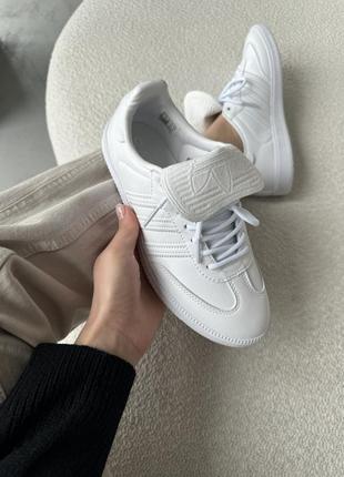 Adidas samba pure white5 фото