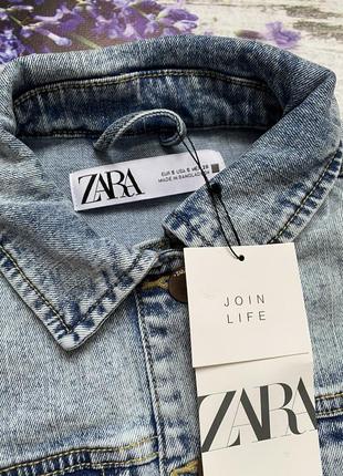 Джинсова куртка, вітровка, жакет, піджак, джинсовка zara, колекція 2022 року, розмір s6 фото