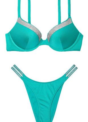 Купальник бюст  плавки бразильана зі стразами  victoria's secret  оригінал