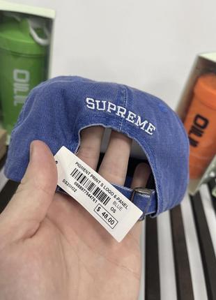 Кепка supreme pigment print s logo 6-panel blue