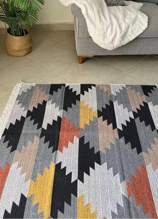 Оригінальний килим з бавовни, двосторонній і без ворсу, розмір 80x300