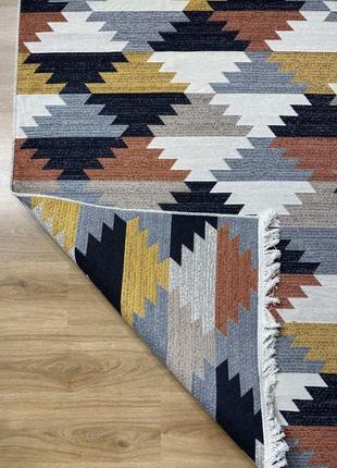 Оригінальний килим з бавовни, двосторонній і без ворсу, розмір 80x300