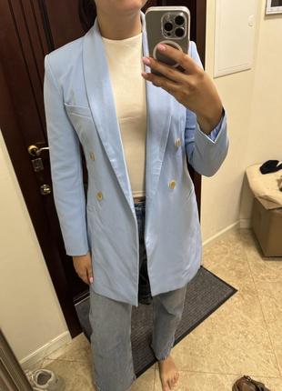 Пиджак голубой