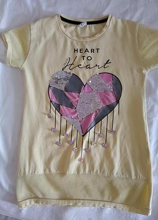 Трикотажна блузка з паєтками та оздобленням "сітка"