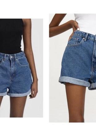 Шорти джинсові мом denim co, шорти бермуди