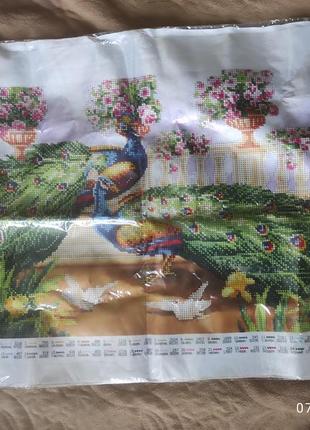 Вишивка бісером павичі (з бісером)