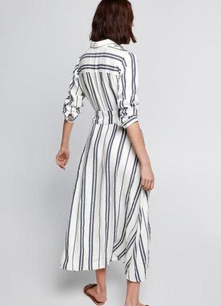 Плаття-сорочка льон із широким поясом, на ґудзиках3 фото