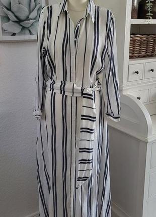 Плаття-сорочка льон із широким поясом, на ґудзиках4 фото