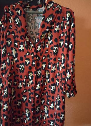 Red leopard daster/ сукня-жакет roberto cavally5 фото
