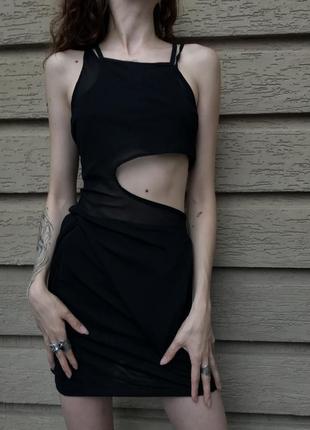 Асиметрична сукня сітка, рейв, сукня на тусовки, гранж, альт, dollskill