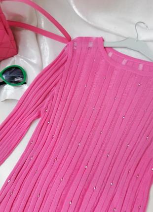 Блузка напівпрозорий светр сітка з заклепками