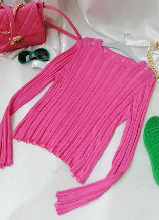 Блузка напівпрозорий светр сітка з заклепками