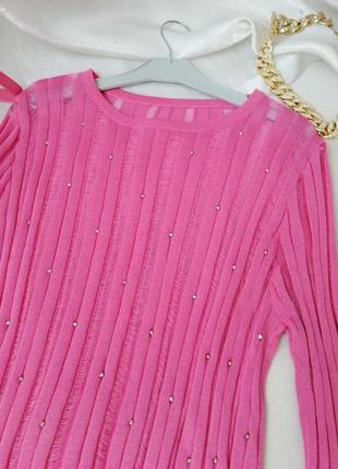 Блузка напівпрозорий светр сітка з заклепками