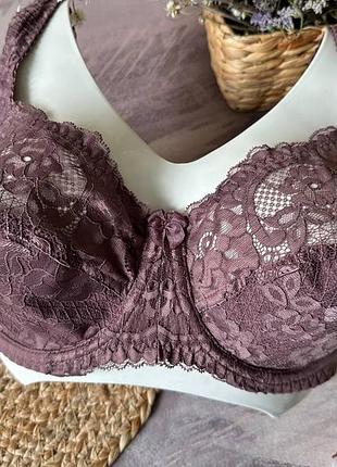 Гіпюровий бюстгальтер на чашку d/e 11171 lanny mode сливовий