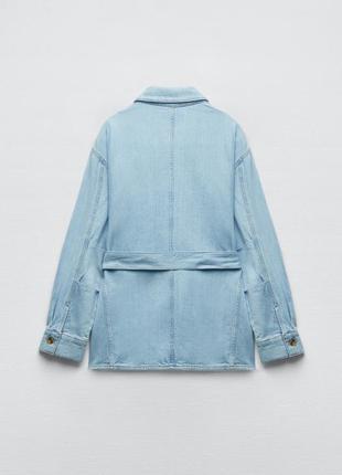 Джинсова куртка/сорочка zara, колекція 2023 року, розмір xs та м6 фото