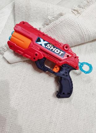 Бластер x-shot zuru набор для стрельбы, пистолет с мягкими патронами