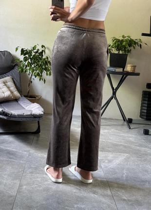 Штани велюрові джусі кутюр коричневі кльош h&m s3 фото