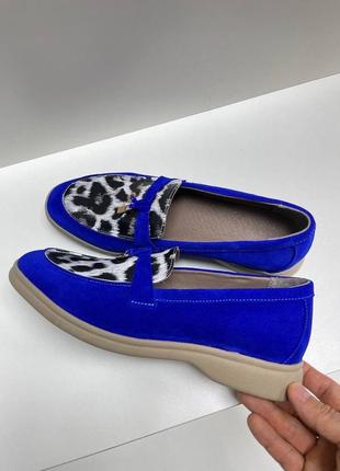 Стильные замшевые лоферы тигра леопард 🐆