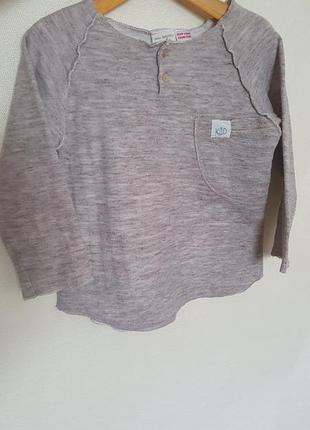 Классный мягкий реглан zara на 3-4 годика