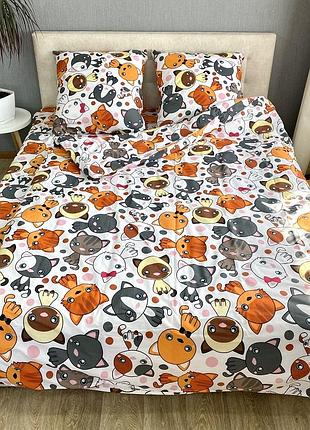 Детский комплект постельного белья «кошки» 150x220 бязь