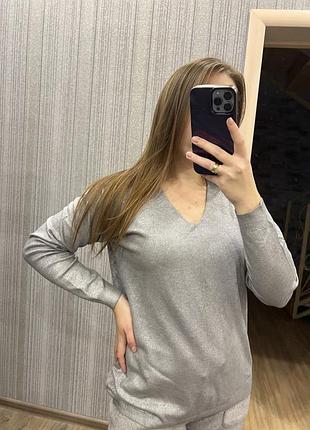 Полувер кофта с напылением серебра