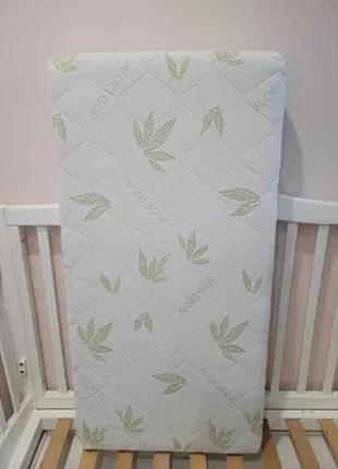 Матрац для дитячого ліжечка 120*60 aloe verа 12 см кокос поролон кокос ортопедичний для новонароджених немовлят