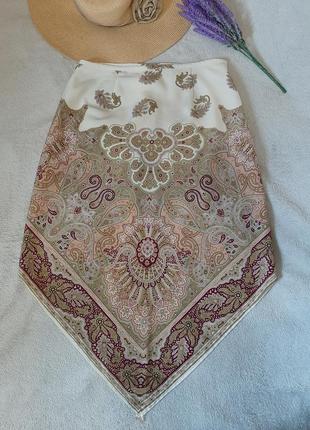 Красива вінтажна сатинова спідниця міді maroon collection розмір uk-10