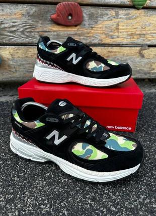 👟 кросівки new balance 2002r bape black camo green