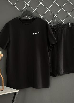 Комплект футболка + шорты nike - 100% хлопок <unk> мужской набор найк
