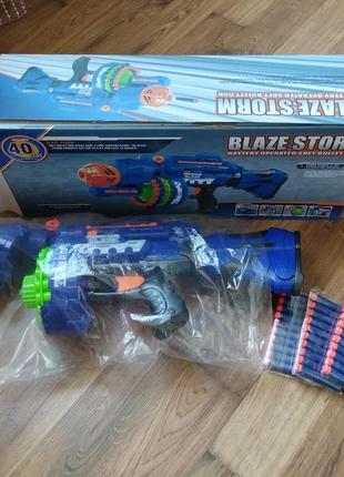 Бластер blaze storm 7051 на батарейках з м'якими кулями