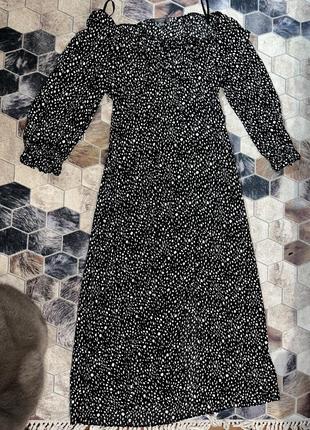 Сукня міді з розрізом3 фото